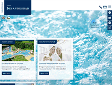 Tablet Screenshot of johannesbad-therme.de